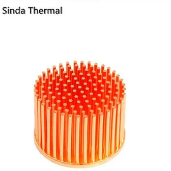 銅冷間鍛造円筒ヒートシンク