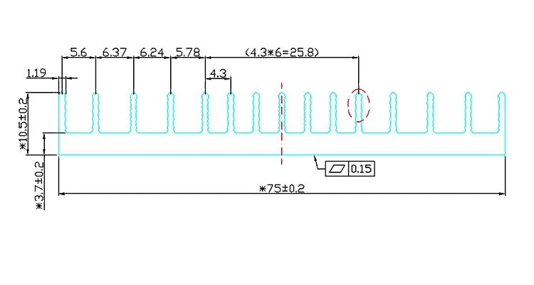 EXTRUSION HEATSINK DRAWING