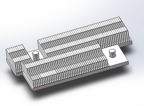 aluminum zipper fin cooling heatsink