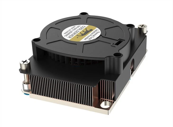 狭いLGA3647のための銅のジッパーのひれおよび版のヒート パイプ2UサーバーCPUクーラー
