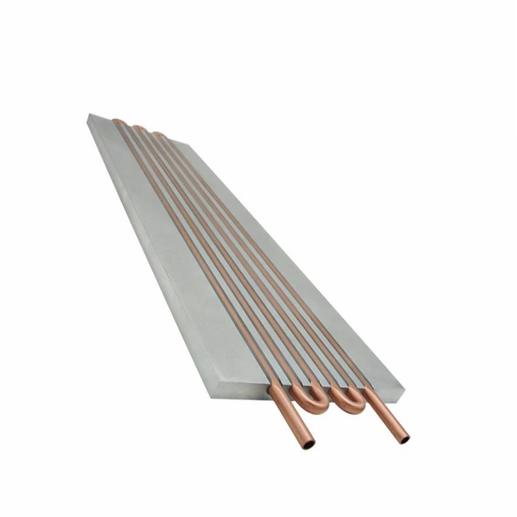 Aluminum Water Cooled Plate Heat Sink With Copper Pipes