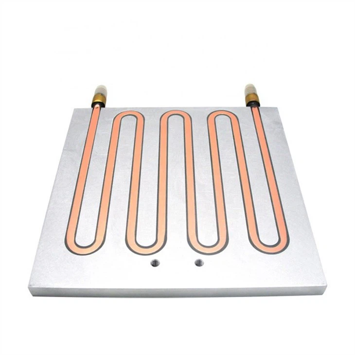 Aluminum Water Cooled Plate Heat Sink With Copper Pipes